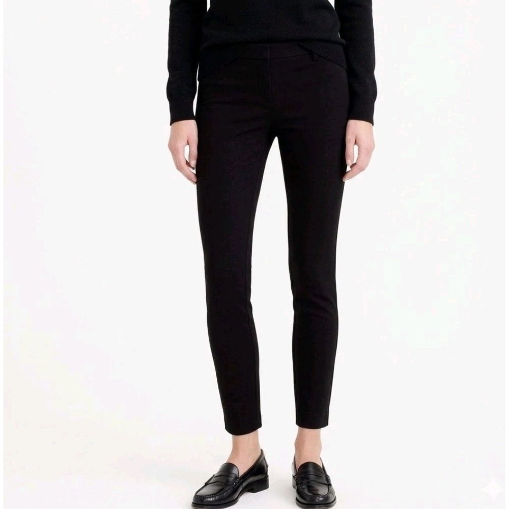 J. Crew Women's Minnie Pants S 4 NWT Black Career Stretch Slim Preppy Minimal